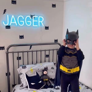 Decoración de habitación infantil personalizada, letrero de neón personalizado, letrero con nombre LED, letrero con nombre de niño, letreros con nombre personalizados, letreros con luz de neón, decoración de neón para el hogar, regalos para niños