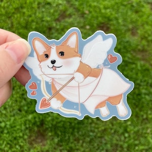 Corgi Cupid - Matowy winyl i wodoodporna naklejka