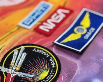 Space Patches - Project Hail Mary | PHM | Handcrafted | Iron-on Embroidery