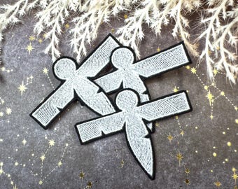 Shikigami / Amuleto de espíritu de papel / Bordado termoadhesivo