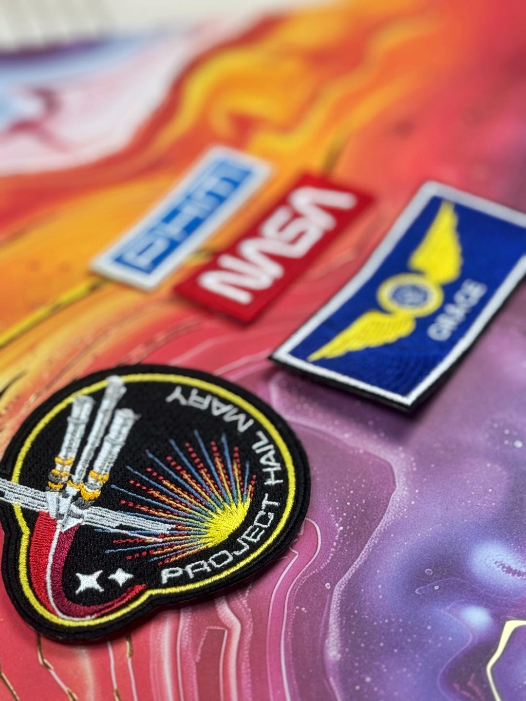 Space Patches - Project Hail Mary | PHM | Handcrafted | Iron-on