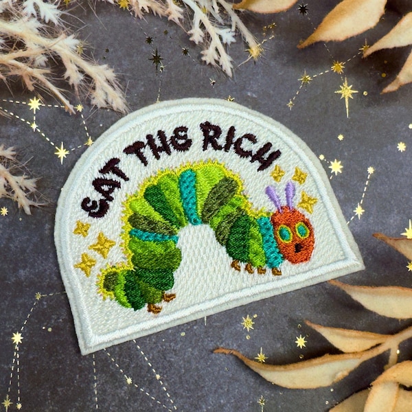 Eat The Rich | Iron-on Embroidery