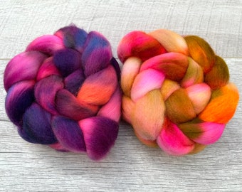 100g Cormo fibre combed tops roving hand dyed UK