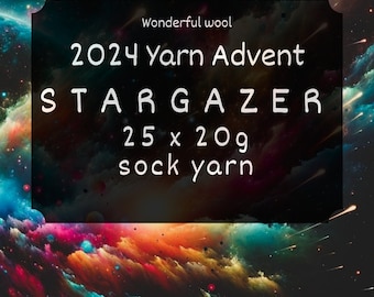 SOCK YARN ADVENT 2024  25 day 20g hand dyed yarn