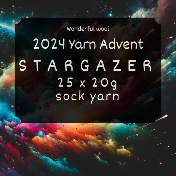 SOCK YARN ADVENT 2024  25 day 20g hand dyed yarn