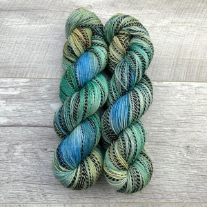 100g zebra sock yarn hand dyed superwash merino fingering 4 ply