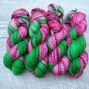 100g DK Zebra yarn hand dyed superwash merino