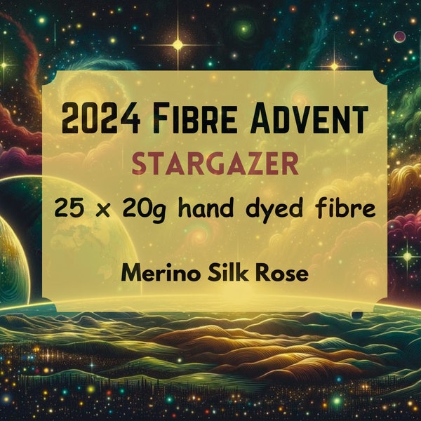 FIBRE DE L'AVENT 2024 Merino Silk Rose 25 jours 20 g de fibres de filage teintes à la main