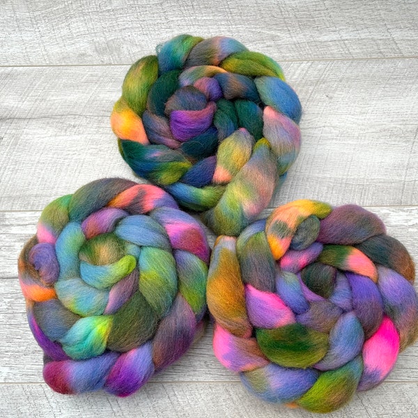 100g Southdown hand dyed fibre combed tops roving. UK