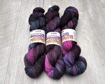 Hilo para calcetines de 100 g, 4 capas, teñido a mano, superlavado, merino fingering