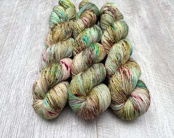 100g silky singles 4 ply yarn hand dyed superwash merino fingering