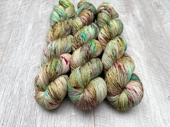 100g silky singles 4 ply yarn hand dyed superwash merino fingering