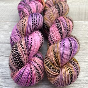 100g zebra sock yarn hand dyed superwash merino fingering 4 ply