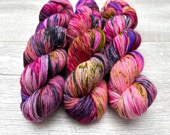 100g Hand dyed sock yarn 4ply fingering superwash merino nylon UK