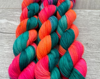 50g Hand dyed sock yarn 4ply fingering superwash merino nylon UK