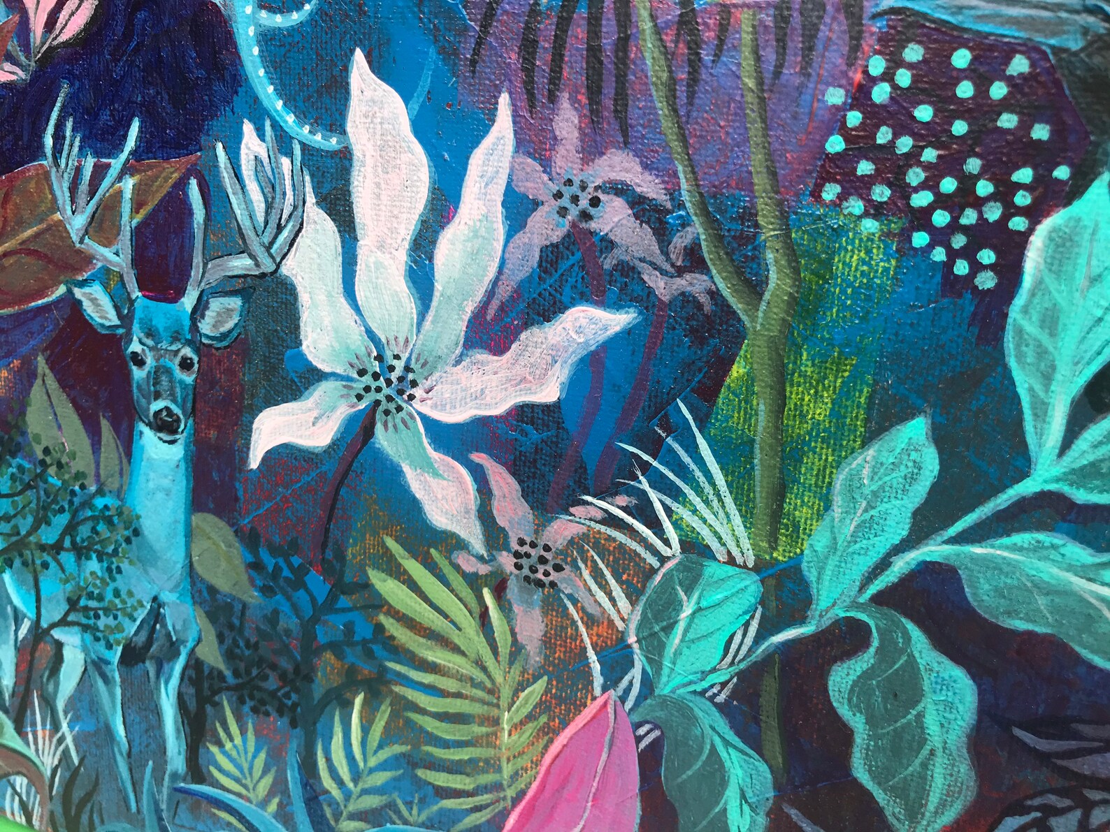 Forest Original Acrylic Painting on a canvas. | Etsy