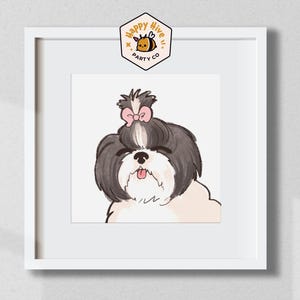 Commande de portraits d'animaux de compagnie, cadeau d'art personnalisé fantaisiste