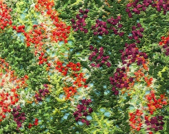 Rowan Trees, autumn, fall, textile art, unframed