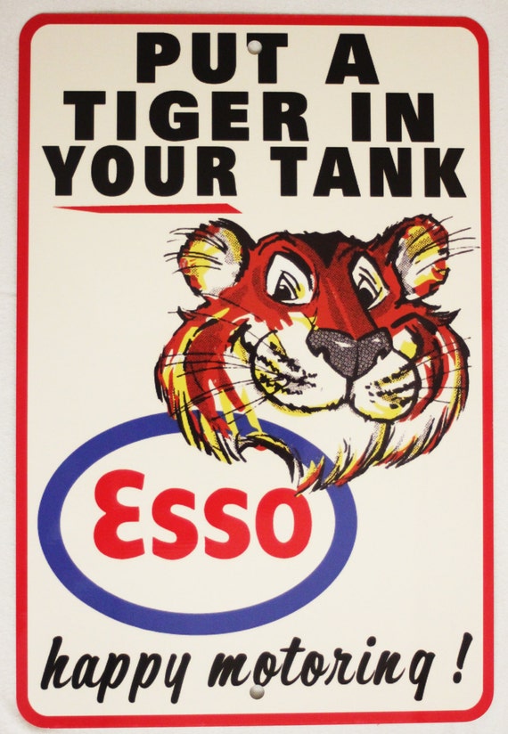 Items similar to Esso Put A Tiger In Your Tank Aluminum Sign on Etsy