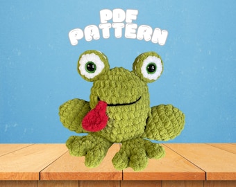 Motif grenouille au crochet, motif grenouille au crochet, motifs grenouille au crochet, grenouille Amigurumi, PDF anglais.
