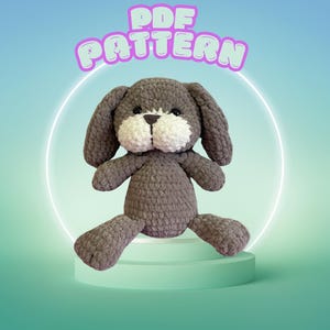 Hund Häkelanleitung, Amigurumi PDF in englisch Häkelanleitung Welpe