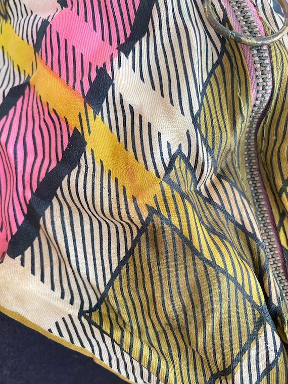 Vintage 50’s pink golden plaid zipper scarf mod r… - image 10