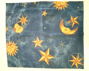 Vintage 90’s rare celestial pillowcase sham standard pillow cover Whimsigoth star moon sun 20x25 y2k goth boho