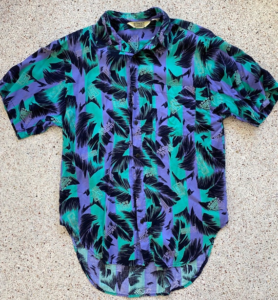 Vtg 70’s - 80’s rad aloha Hawaiian geometric stri… - image 2