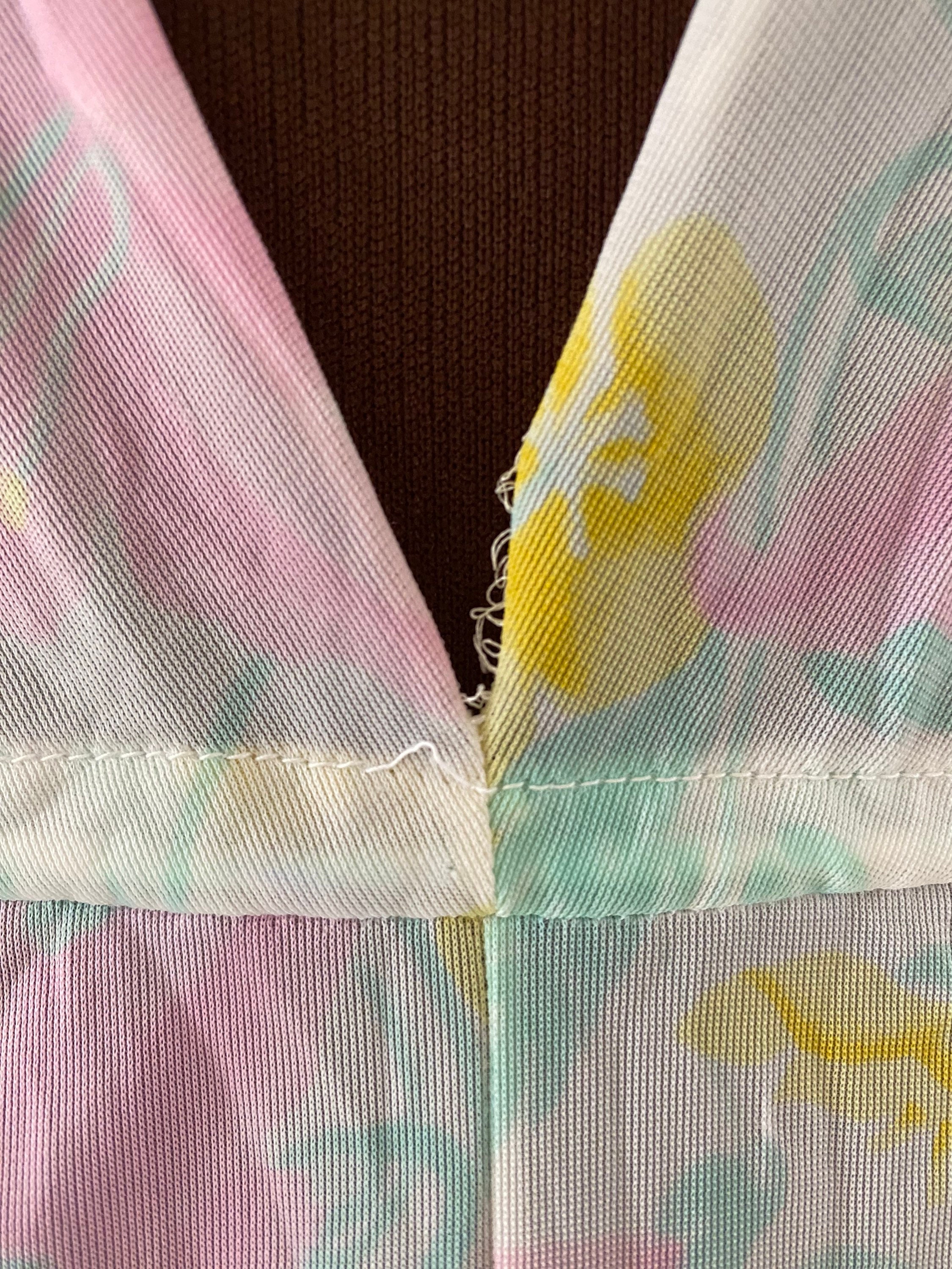 Vintage 60’s Plus Size Mod Nylon Empire Waist Flower Power L 1X 2X ...