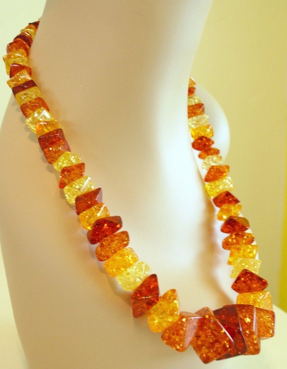 Vintage 60's glitter resin gold yellow and resin plas… - Gem