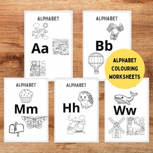 Feuilles d&#39;exercices pour l&#39;apprentissage de l&#39;alphabet - Coloriages amusants pour les enfants