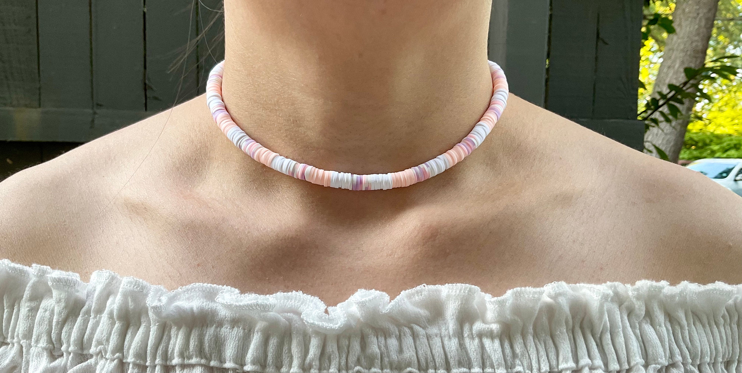 Collana Heishi Surfer Girocollo Boho Girocollo Braccialetto Con Perline Collana Heishi Surfer Girocollo Boho Girocollo Braccialetto Con Perline