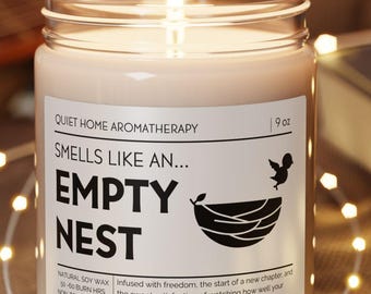 Empty Nest Soy Candle: Sentimental Mom Gift for Empty Nesters
