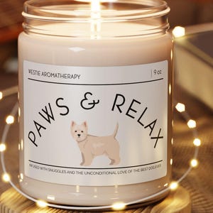 Westie Gifts, West Highland Terrier Gifts, Westie Mom, Westie Candle, West Highland Terrier Candle, Westie Dog Candle, Westie Lover Gift