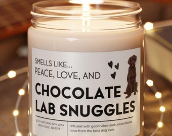 Chocolate Lab Candle: Funny Gift for Dog Lovers