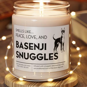 Basenji Gifts, Basenji Mom, Basenji Candle, Funny Basenji Gift, Gift for Basenji Owner, Unique Gift Basenji Lover, Father&#39;s Day Gift