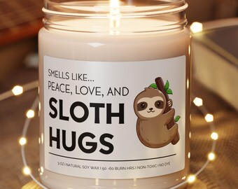 Sloth Gift: Funny Animal Lover Candle