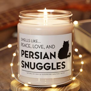 Persian Cat Candle; Persian Cat Mom; Persian Cat Dad; Persian Cat Christmas; Gift for Persian Cat Owners; office gifts for cat lovers