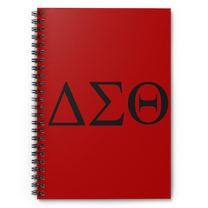 Delta Sigma Theta Gifts Spiral Notebook; delta sigma theta sorority gifts; delta sigma theta paraphernalia