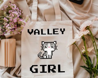 Stardew Valley Cat Gift Cotton Tote Bag, Gamer Gift