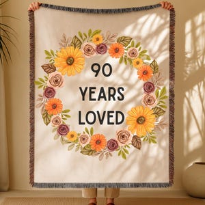 90th Birthday Woven Blanket: Best 90th birthday gifts, 3 sizes