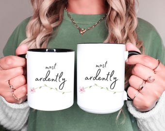 Taza de Orgullo y Prejuicio: "Con mucho cariño" Jane Austen, regalo para amantes de la lectura