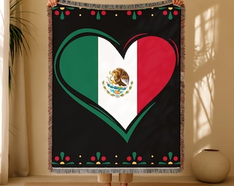 Mexican Flag Blanket | Aztec Seal Throw