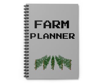 Stardew Valley Notebook: Farm Planner, Metal Spiral, 6x8