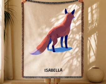 Fox Blanket: Personalized Woodland Animal Nursery Blanket