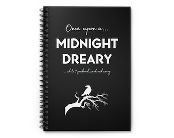 Edgar Allan Poe Gift for Book Lovers: Gothic Raven Notebook