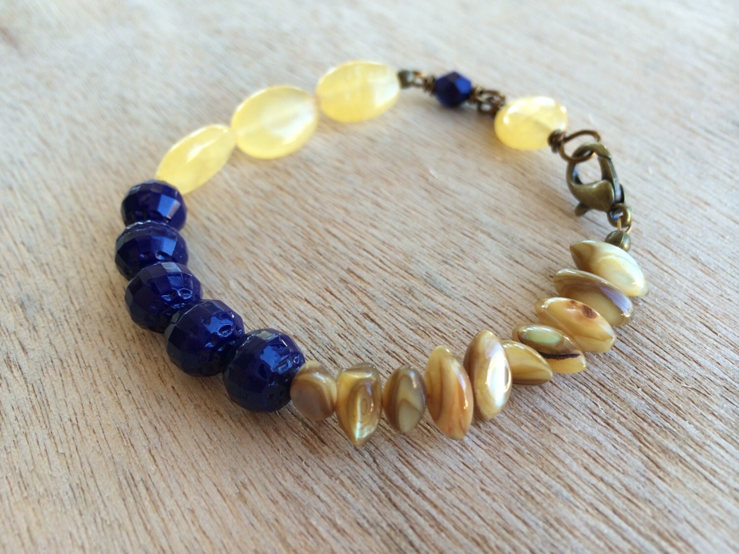 C152 Tech Navy and Gold Bracelet Etsy