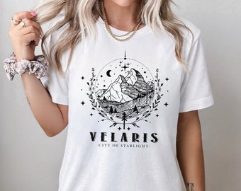 Velaris city of starlight sweatshirt, velaris shirt, sjm merch shirt, the night court shirt, city of starlight sweater, acotar book t-shirt