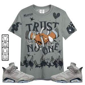 Dunkare AJ 6 Retro Georgetown Unisex T-shirt, Hoodie, Sweater, Bomber, Trust No One Snake-Bite Doodle Crayon Shirt In Sport To Match Sneaker