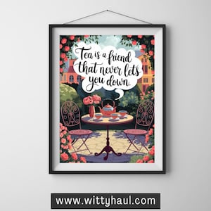 tea wall art, tea humour, tea prints, trendy tea art, tea decor, tea art print, tea poster, tea gift, tea lover, tea room, wall art unframed